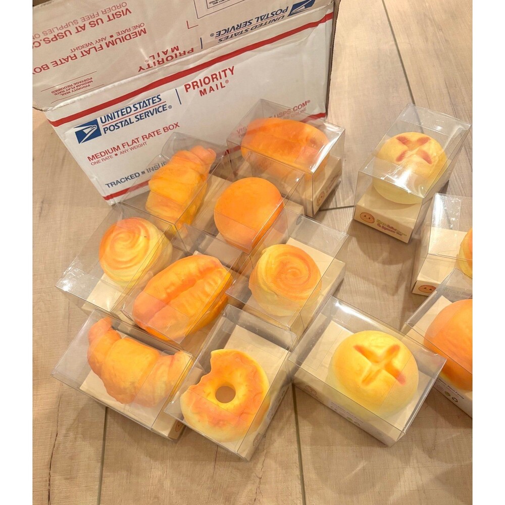Huge Mixed lot of viral Squishy Bread scented bread 12 pcs brand new
